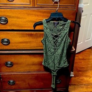 Size small Cotton Candy Culture lace bodysuit